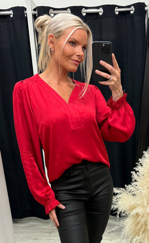 Cassy blouse - chili pepper