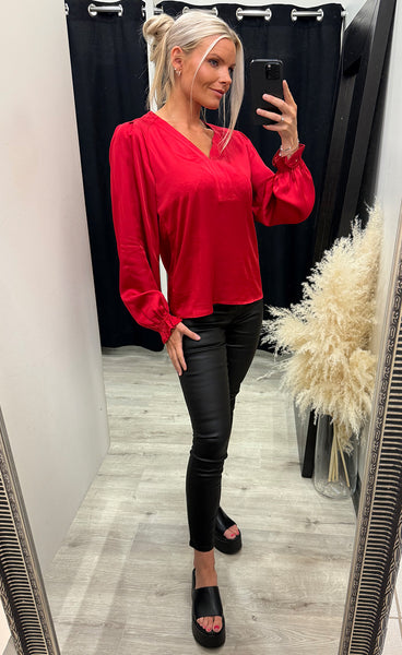 Cassy blouse - chili pepper