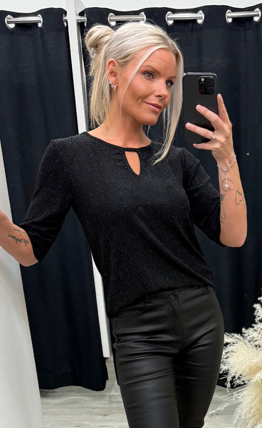 Thea blouse - black glitter