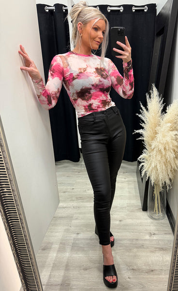 Mesh top 8701 - fushia mix