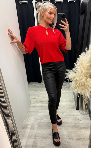 Cody lurex knit - racing red