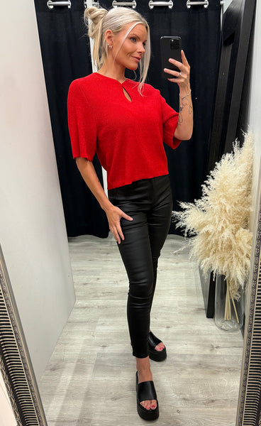 Cody lurex knit - racing red