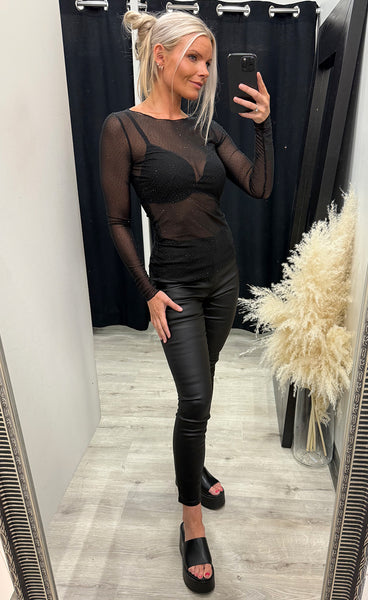 Noviola longsleeve - black glitter