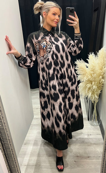 Freda shirt dress - leo