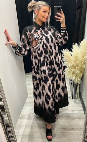 Freda shirt dress - leo