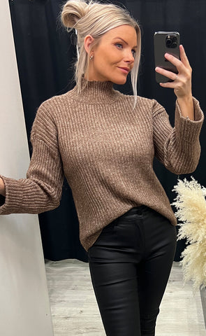 Relly pullover 1 - brown melange