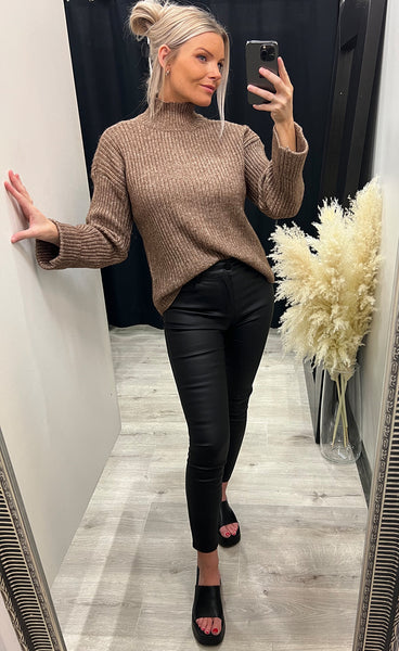 Relly pullover 1 - brown melange