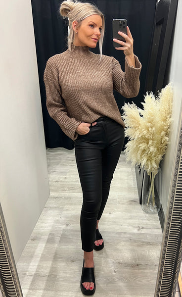 Relly pullover 1 - brown melange