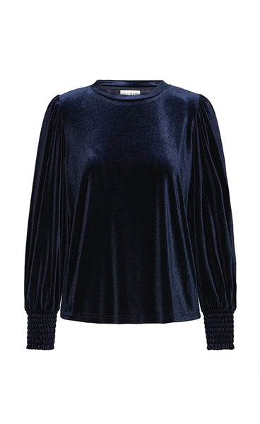 Barbara o-neck blouse - dark sapphire