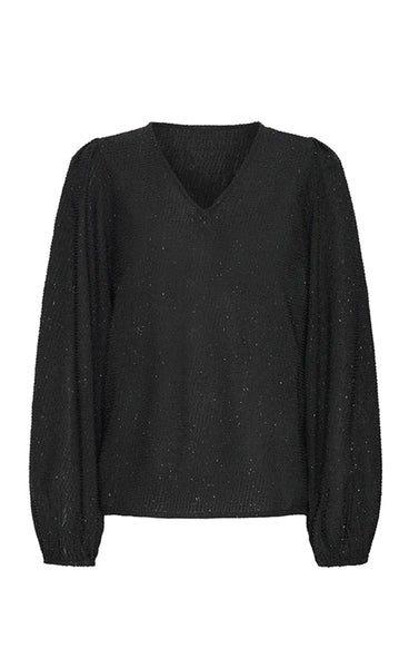Kavira longsleeve - black glitter