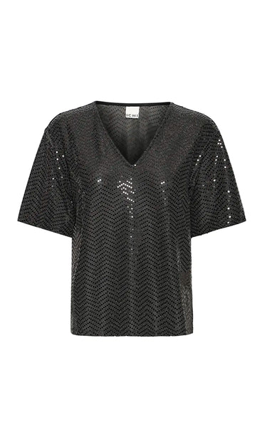 Nelenia top - black glitter