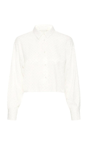 Lisanne shirt - cloud dancer/glitter