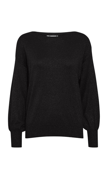 Mopaz lurex pullover - black