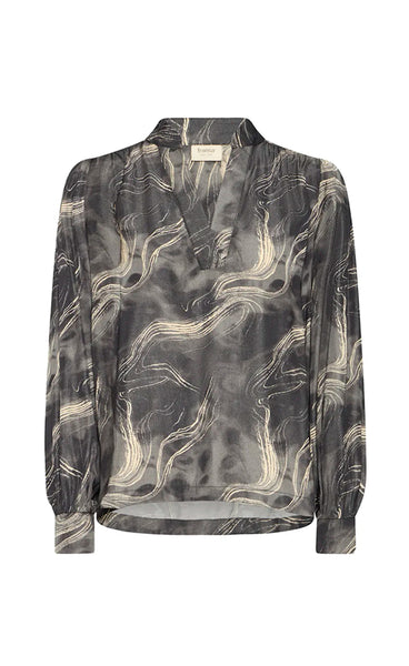 Hatti blouse 1 - gray watercolour