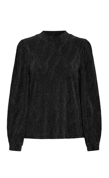 Avalon blouse 1 - black jacquard
