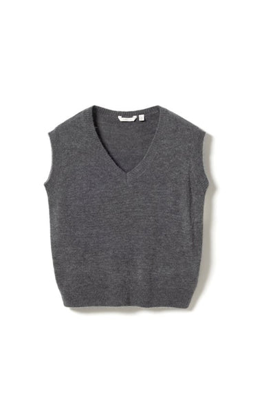 N-leatrice knit vest - grey melange
