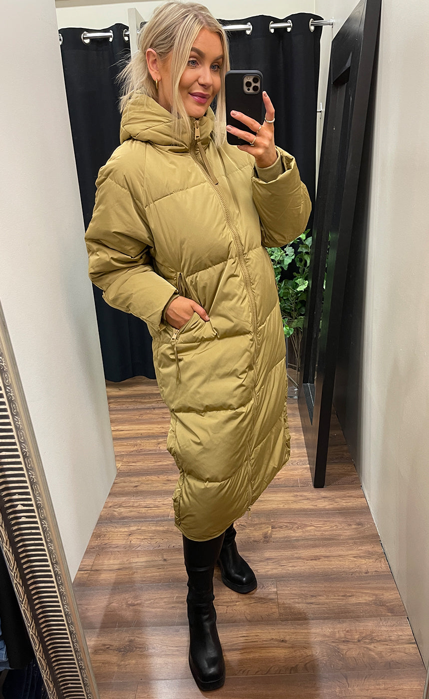 Bunala down jacket - antique bronze