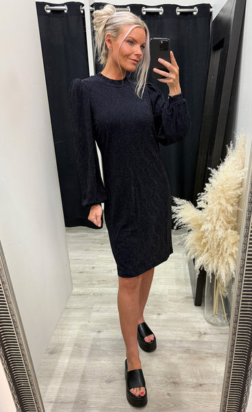 Avalon dress 1 - night sky jacquard