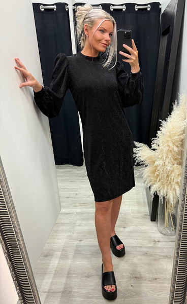 Avalon dress 1 - black jacquard
