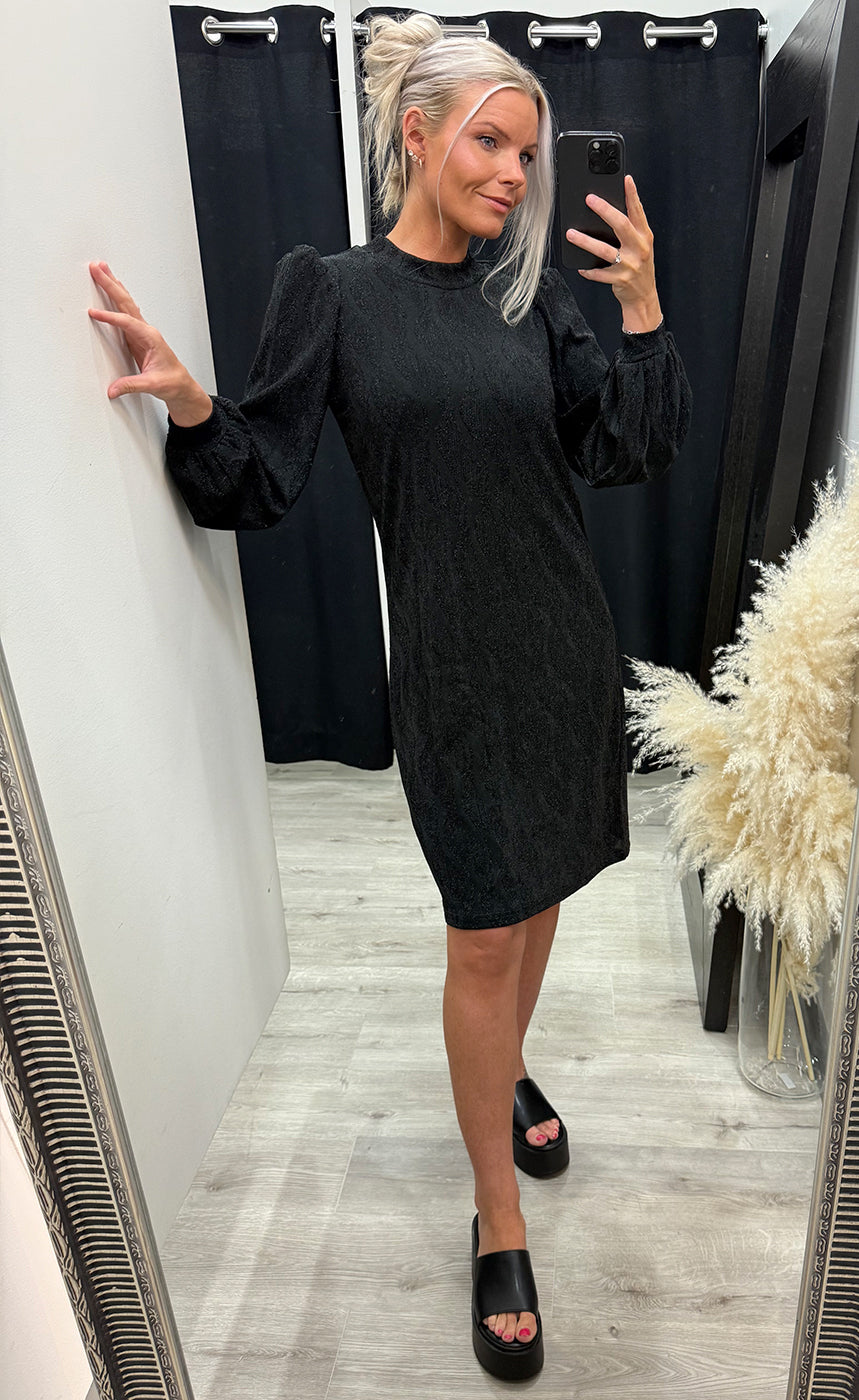 Avalon dress 1 - jet set jacquard