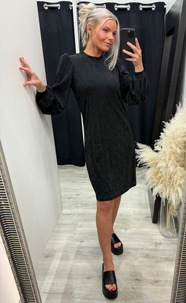 Avalon dress 1 - jet set jacquard