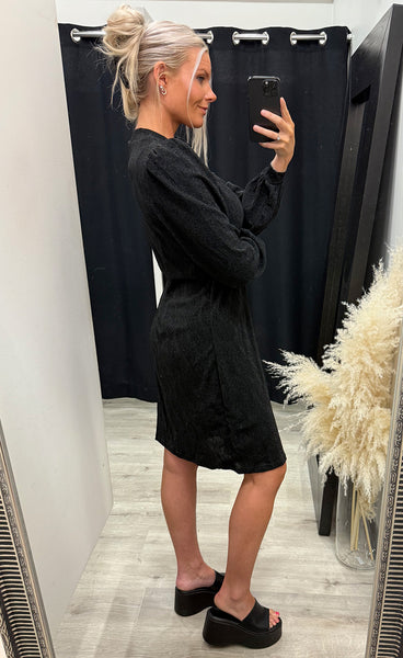 Avalon dress 1 - jet set jacquard