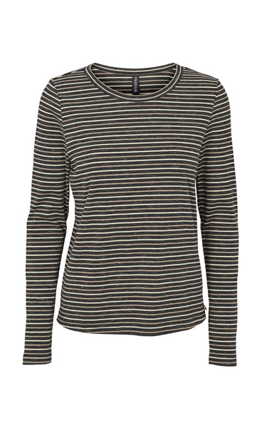 PREPAIR Beatrice t-shirt - brown melange