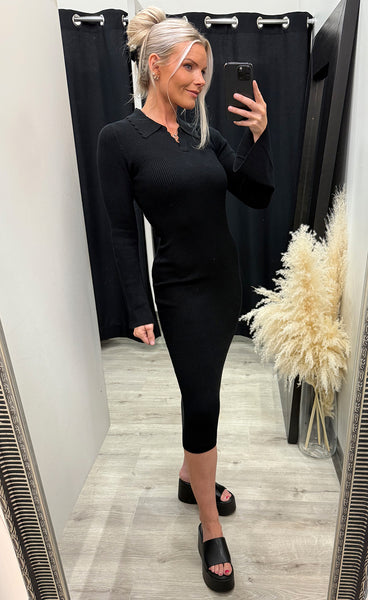 Livvy knit dress - black