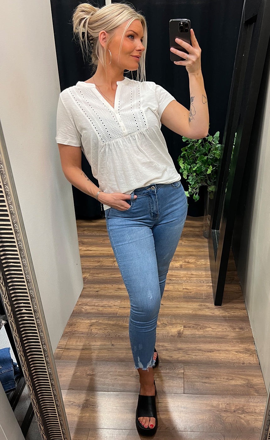 Sandra tee - white