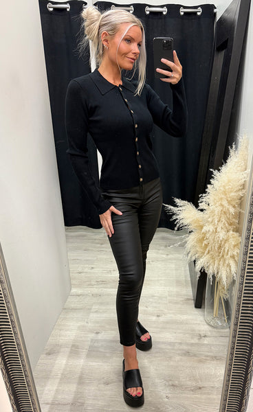 Livanna knit cardigan - black