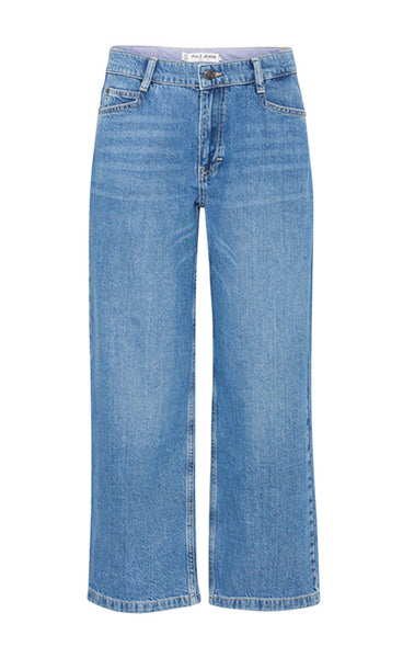 Jada HW cropped jeans - medium blue denim