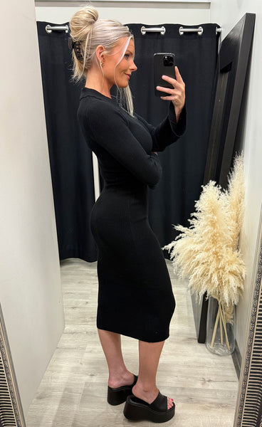 Livvy knit dress - black