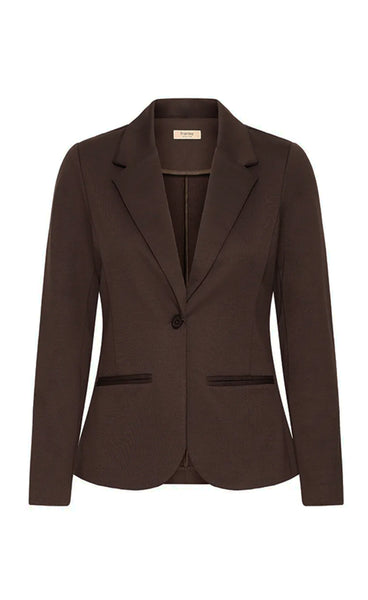 FRANSA stretch blazer - chocolate torte