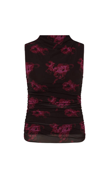 Marceline top - dark florella print