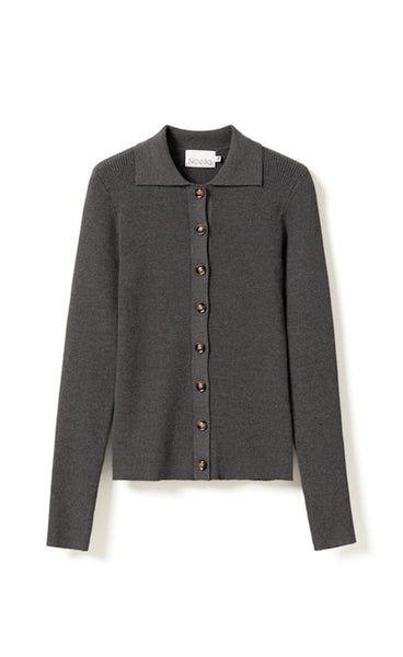 Livanna knit cardigan - medium grey melange