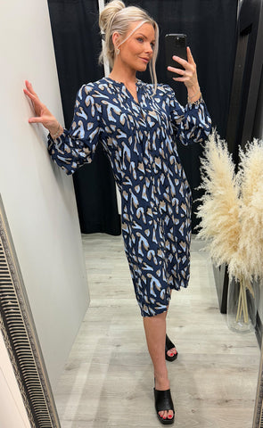 Flowy dress 5 - navy mix