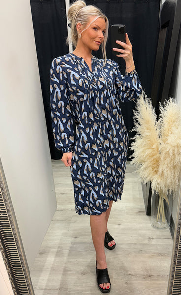 Flowy dress 5 - navy mix