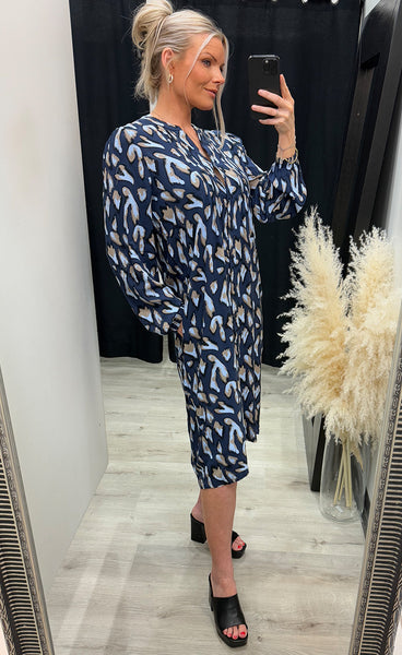 Flowy dress 5 - navy mix
