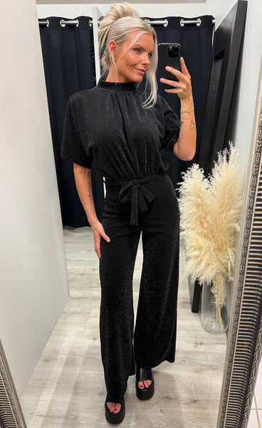 Girl jumpsuit 4 - black/silver