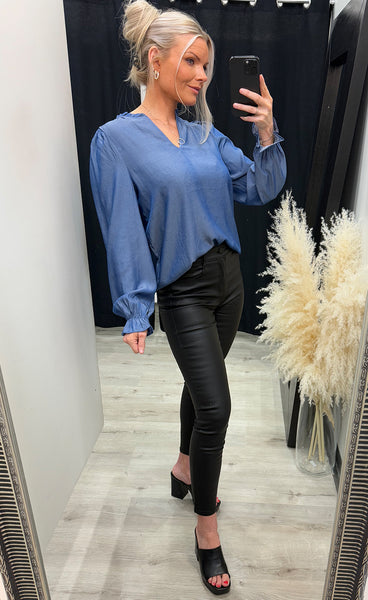 Diana blouse 1 - navy melange