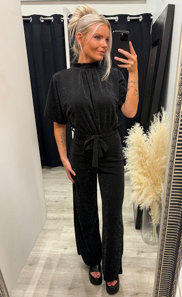 Girl jumpsuit 4 - black/silver