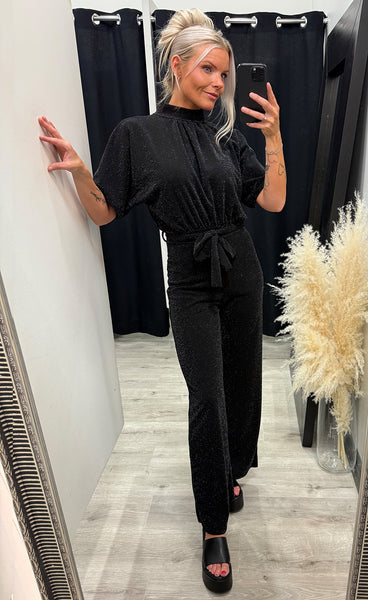 Girl jumpsuit 4 - black/silver