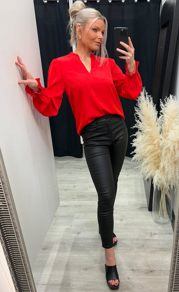 Diana blouse 1 - poinsettia