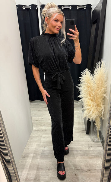 Girl jumpsuit 4 - black/silver