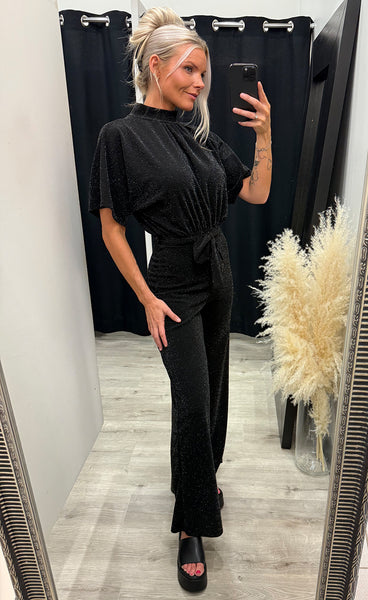 Girl jumpsuit 4 - black/silver