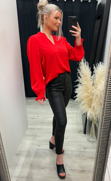 Diana blouse 1 - poinsettia