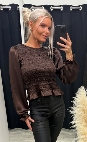 Nix blouse 14 - brown