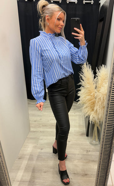 Maiken blouse - marina blue striped