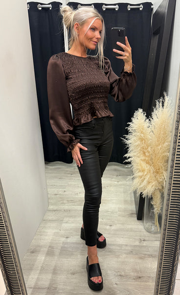 Nix blouse 14 - brown