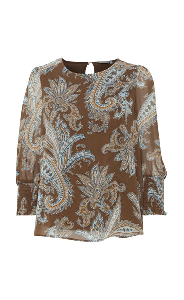 Vessa blouse - brown mix